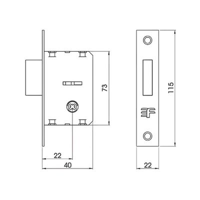 Fechadura Trava Auxiliar Tetra 422 Cromada - 3f
