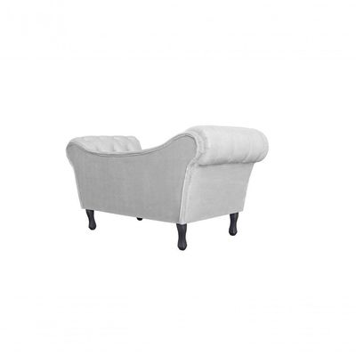 Recamier Sofá Divã Namoradeira Dubai Suede Branco - Fm