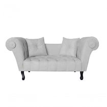Recamier Sofá Divã Namoradeira Dubai Suede Branco - Fm