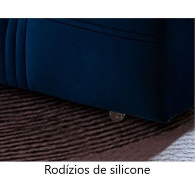 Sofá Retrátil E Reclinável 2,50m 4 Lugares Azul