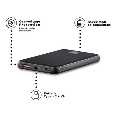 Carregador Portátil Powerfast - 10000mAh - Gshield