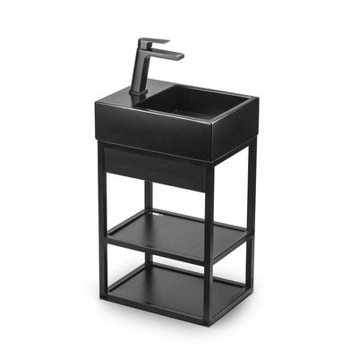 Gabinete Banheiro Ferro Steel 40x30cm Preto Fosco