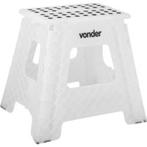 Banqueta Plástica Dobrável 360Mm Transparente Vonder