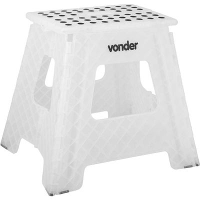 Banqueta Plástica Dobrável 360Mm Transparente Vonder
