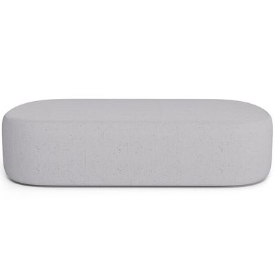 Cabeceira Cama Box King 195cm Lanna com Puff Recamier Doha W01  Linho Cinza - Lyam Decor