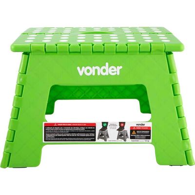 Banqueta Plástica Dobrável 220Mm Verde Vonder