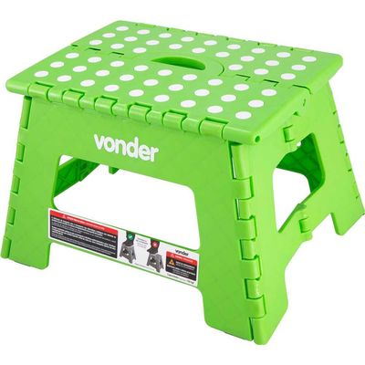 Banqueta Plástica Dobrável 220Mm Verde Vonder