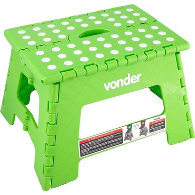 Banqueta Plástica Dobrável 220Mm Verde Vonder