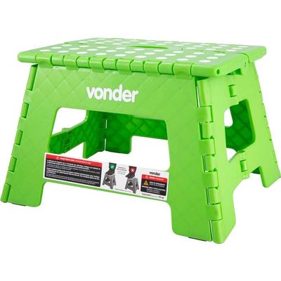 Banqueta Plástica Dobrável 220Mm Verde Vonder