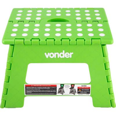 Banqueta Plástica Dobrável 220Mm Verde Vonder