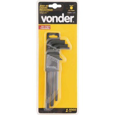 Chave Allen Jg 1,5A10Mm 9Pc Longa Crv Vonder