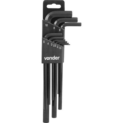 Chave Allen Jg 1,5A10Mm 9Pc Longa Crv Vonder