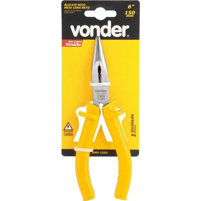 Alicate Bico Meia Cana Reto 6" 1000V Vonder