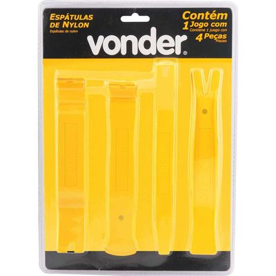 Espátulas De Nylon Jg C/4Pcs Para Automóvel Vonder