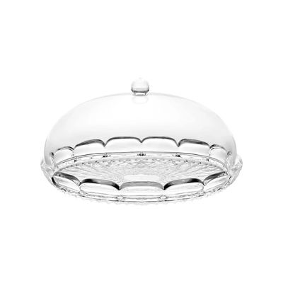 PRATO PARA BOLO GUZZINI COM DOMO SMALL EM ACRÍLICO VANITY ARIA 30CM CLEAR 131801SAR00