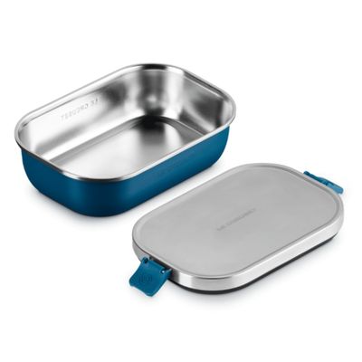 LANCHEIRA LE CREUSET HERMÉTICA ON THE GO EM AÇO INOXIDÁVEL DEEP TEAL 900ML 41069226420001