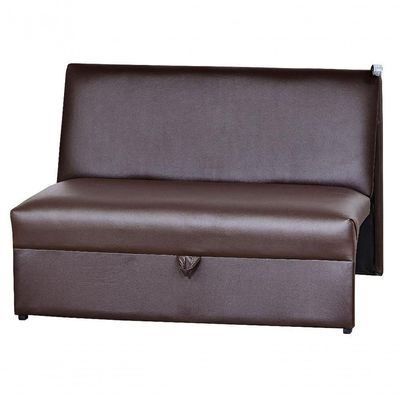Sofá Cama 2 Lugares Compacro Sem Braço 115 Larg Malu Matrix Sintetico Marrom