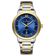 Relógio De Quartzo Masculino Pulseira Em Aço Inoxidável 3atm à Prova D´agua Azul Dourado
