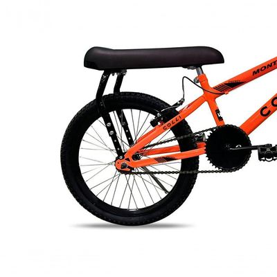 Bicicleta Colli Montadinha Aro 20 Bagageiro Amarelo Neon Laranja