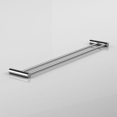 Porta Toalha Toalheiro Duplo Para Banheiro Escovado Orion Grego Metal 50cm