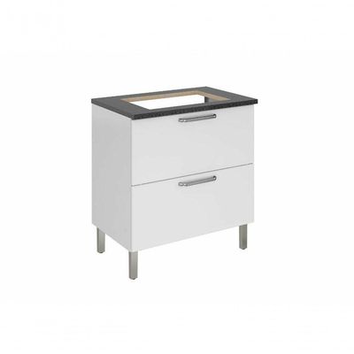 Balcão Cozinhas Itatiaia Tarsila Para Cooktop 4 Bocas - 1 Porta Horizontal E 1 Gaveta - Branco