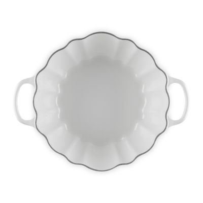 PANELA ABÓBORA LE CREUSET REDONDA EM FERRO FUNDIDO BRANCO 24CM 21238240101441