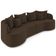 Sofá 4 Lugares Orgânico Sala De Estar Living 270cm Ekos K01 Veludo Marrom - Lyam Decor