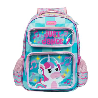 Mochila Escolar Feminina Unicórnio Just Dance Verde Água U / Verde claro