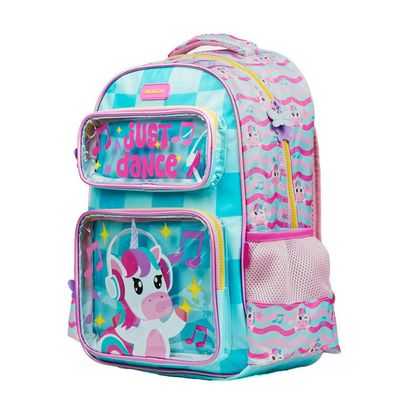 Mochila Escolar Feminina Unicórnio Just Dance Verde Água U / Verde claro