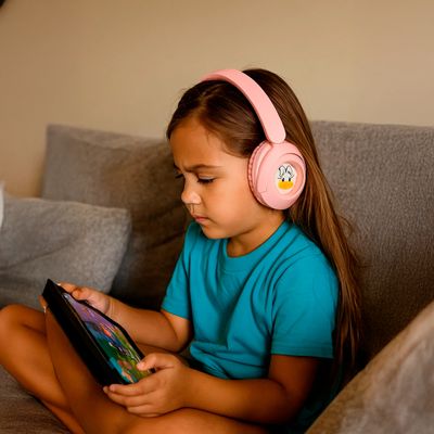 Headphone Bluetooth Fone de Ouvido Gatinho Rosa Divertido - Fofura e Som Potente Sem Fios