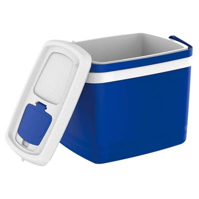 Kit 3 Caixas Térmicas Cooler 32L 12L 5L Bebidas Tropical Soprano Praia Camping Azul