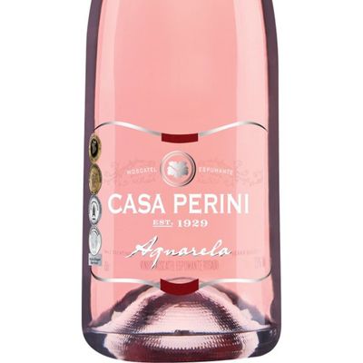 Kit Espumante Casa Perini Aquarela Rosé 750ml + Taça 180ml