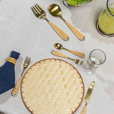 Conjunto De Talheres Copa E Cia Para Salada 2 Peças Garbo Rattan