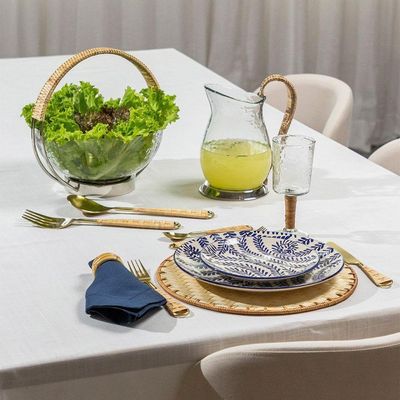 Conjunto De Talheres Copa E Cia Para Salada 2 Peças Garbo Rattan