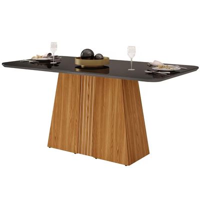 Mesa de Jantar Raquel Plus com 6 Cadeiras DJ Móveis Moca/Ginger