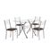 Conjunto Sala de Jantar Mesa Montana Tampo de Vidro 120x80cm e 4 Cadeiras Íris Aço Cromado Aço Nobre Incolor/Marrom