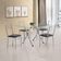 Conjunto Sala de Jantar Mesa Montana Tampo de Vidro 120x80cm e 4 Cadeiras Íris Aço Cromado Aço Nobre Incolor/Preto