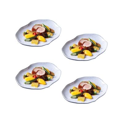 Conjunto de Travessas Ovais Pequenas Porto Brasil Orgânico Echo 23x11cm - 4 Peças Branco