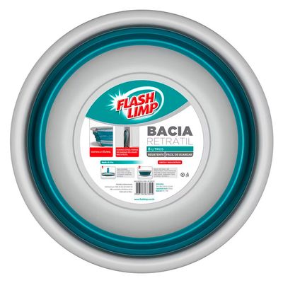 Bacia Retrátil 8L FlashLimp Verde Esmeralda