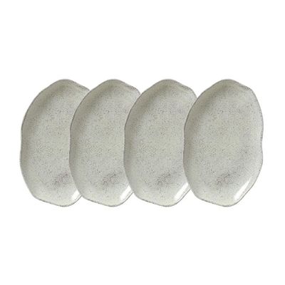 Conjunto de Travessas Oval Rasa Média Porto Brasil Bio Pistache 30x20cm - 4 Peças Verde