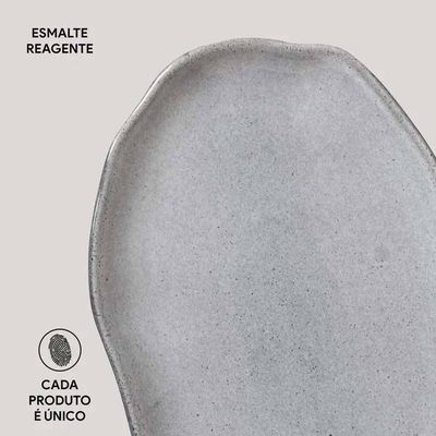 Conjunto de Travessas Oval Rasa Média Porto Brasil Bio Dust 30x20cm - 4 Peças Preto