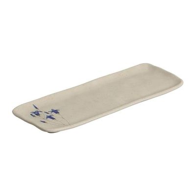 Conjunto de Travessas Retangulares Médias Porto Brasil Orgânico Campestre 33x13cm - 4 Peças Cinza