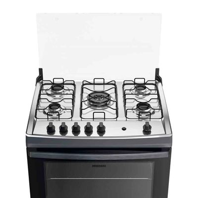 Fogão De Piso 5 Bocas Supreme Titanium Dako Com Mesa Inox Forno 100 Litros Bivolt