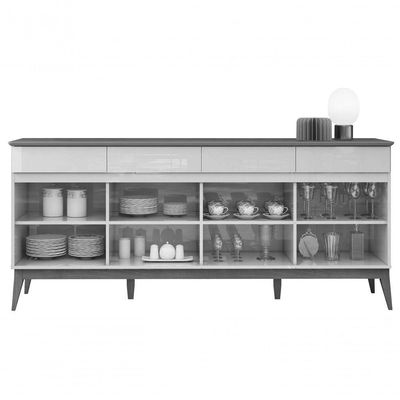 Buffet Aparador Magnum Off White Com Cedro - Edn Móveis