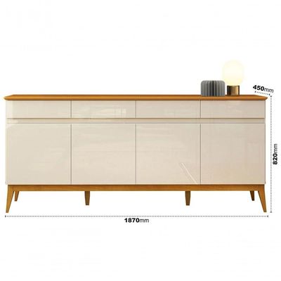 Buffet Aparador Magnum Off White Com Cedro - Edn Móveis
