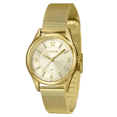 Relógio Lince Feminino Ref: Lrgj178l36 C2kx Casual Mesh Dourado