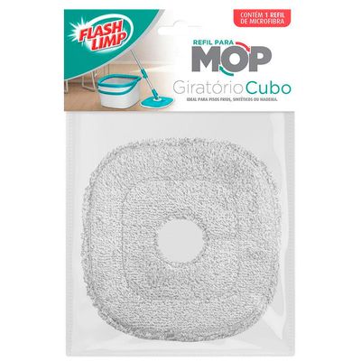 Refil para Mop FlashLimp Giratório Cubo Cinza