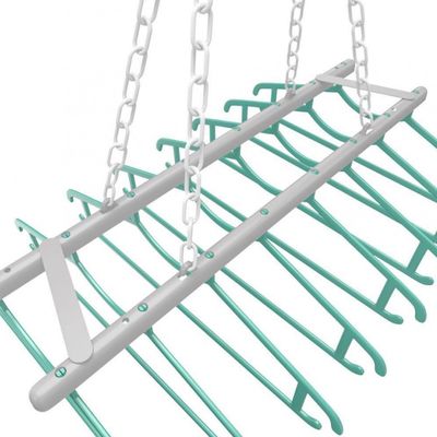 Mini Varal para Camisas LAV3819 em Plástico FlashLimp Cinza com Verde
