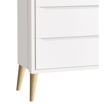 Cômoda Sapateira Théo New Branco Fosco Com Natural - Moveisaqui