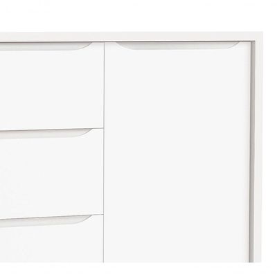 Cômoda Sapateira Classic New Branco Fosco Com Madeira - Reller